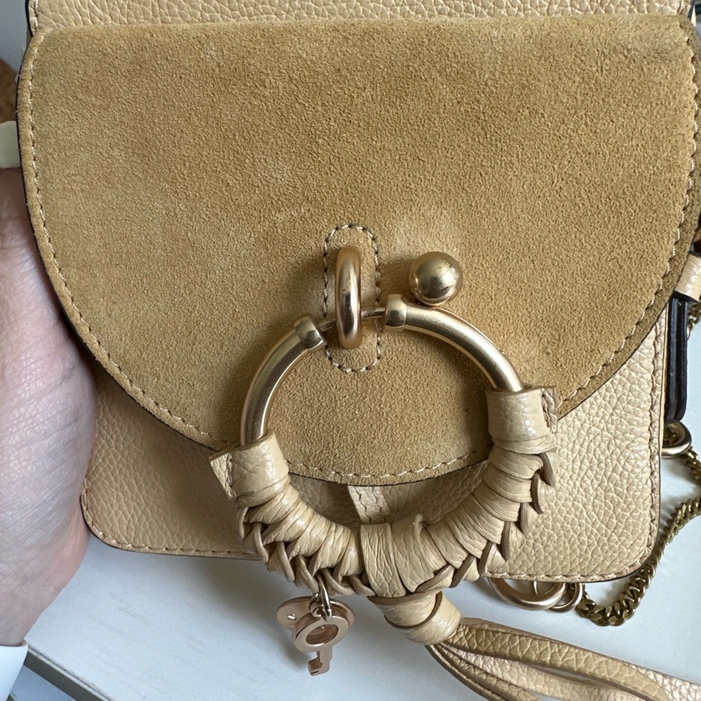 See by Chloe Small Joan Suede & Leather Crossbody Bag